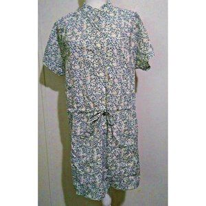 Lacoste Womens Dress Romper Cover Up 38 Small Drawstring Waist Alligator Logo